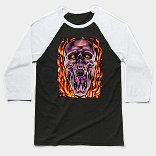 Screaming Skull Baseball T-Shirt